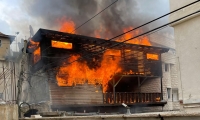 حريق كبير في بيت من الخشب في الجديده المكر دون اصابات